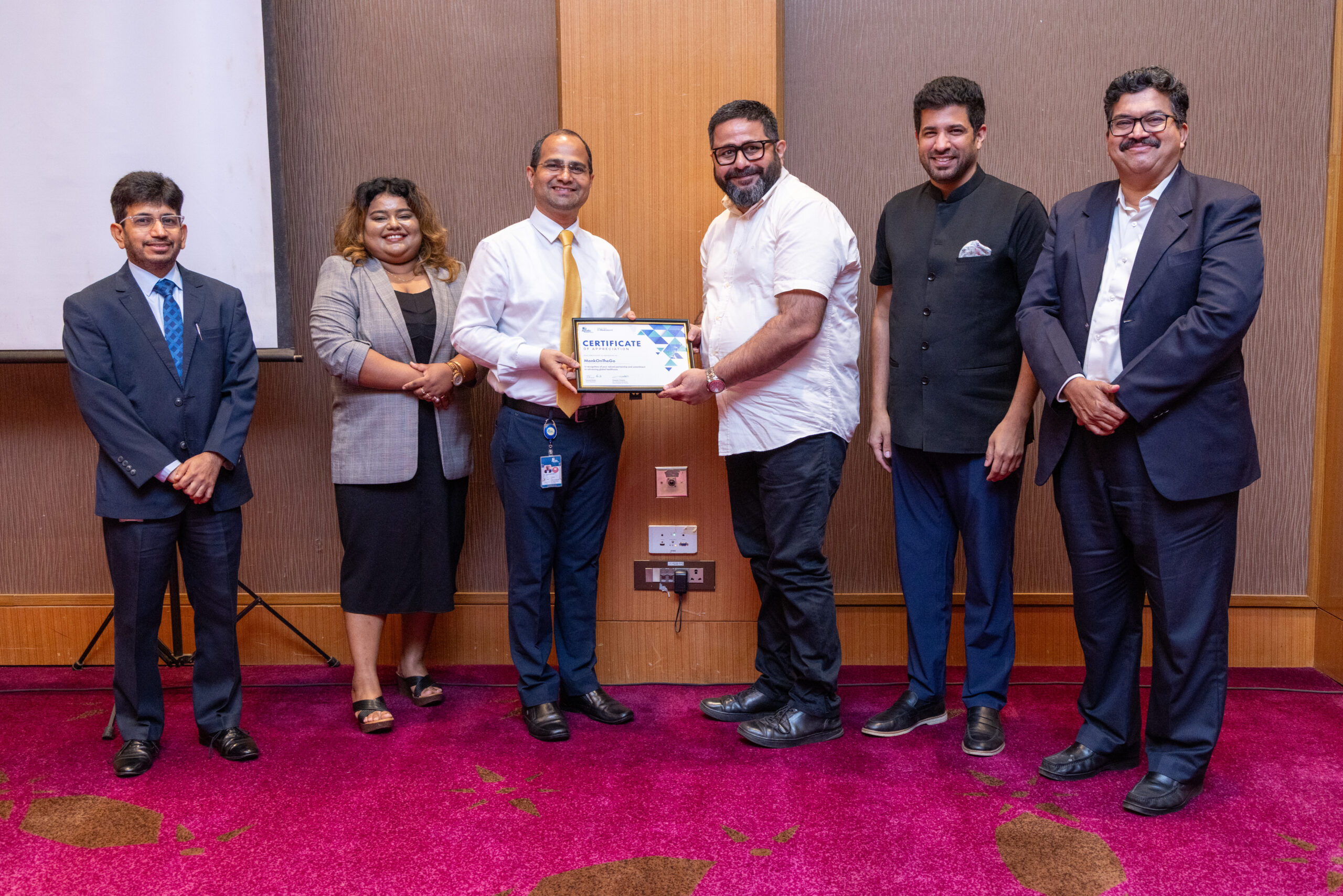 Apollo Hospitals Certificate of Appreciation